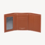 Trifold Wallet in Chestnut Tan Saffiano from Aspinal of London