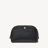 Classic Makeup Case in Black Soft Saffiano from Aspinal of London