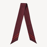 Skinny Silk Scarf in Cherry Red Hearts Pure Silk from Aspinal of London