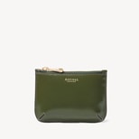 Small Ella Pouch in Smooth Moss Green from Aspinal of London