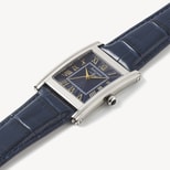 Mayfair® Classic Watch in Deep Shine Navy Croc & Stainless Steel from Aspinal of London