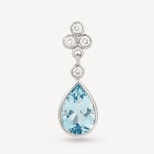 Aphrodite Teardrop Aquamarine & Diamond Earrings from Aspinal of London