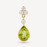Aphrodite Teardrop Peridot & Diamond Earrings from Aspinal of London