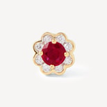 Debutante Ruby & Diamond Stud Earrings from Aspinal of London
