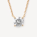 Floating Diamond 0.50ct Solitaire Necklace in 14ct Gold from Aspinal of London