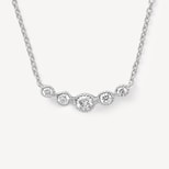 Graduating Diamond Necklace in 14ct White Gold from Aspinal of London