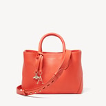 Midi London Tote in Coral Pebble from Aspinal of London