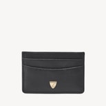 Slim Credit Card Holder in Black Soft Saffiano from Aspinal of London