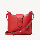 Ella Hobo in Cardinal Red Pebble from Aspinal of London