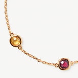Gemstone Bracelet in Multi Gemstones & 18ct Gold Vermeil from Aspinal of London