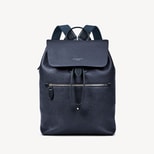 Reporter Leather Backpack in Navy Pebble from Aspinal of London