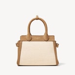 Savannah Mini in Ivory Raffia & Tan Suede from Aspinal of London