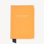 Passport Cover in Mandarin Saffiano from Aspinal of London