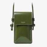 Ella Crossbody Phone Pouch in Smooth Moss Green from Aspinal of London