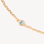 Celeste Swiss Blue Topaz Bracelet in 14ct Gold from Aspinal of London