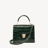 Midi Mayfair® in Deep Shine Evergreen Croc from Aspinal of London