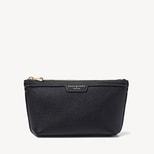 Hudson Small Pouch in Black Milled Pebble from Aspinal of London
