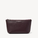 Hudson Small Pouch in Wine Milled Pebble from Aspinal of London