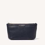 Hudson Small Pouch in Classic Navy Milled Pebble from Aspinal of London