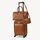Women's 3 Piece Flight Collection: Cabin Case, Flight Bag & Crossbody Bag in Tan from Aspinal of London