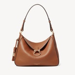 Bella Hobo in Tan Milled Pebble from Aspinal of London