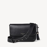 Ella Grande Crossbody in Black Milled Pebble from Aspinal of London