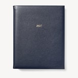 2027 A4 Week to View Diary in Navy Pebble from Aspinal of London