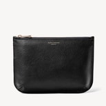 Large Ella Pouch in Black Pebble from Aspinal of London
