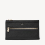 Hudson Travel Pouch in Black Milled Pebble from Aspinal of London