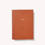 2027 A5 Week to View Diary in Marmalade Pebble from Aspinal of London