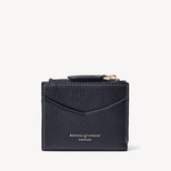 Hudson Multi-Use Pocket Wallet in Classic Navy Milled Pebble from Aspinal of London