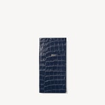 2027 Slim Pocket Diary in Deep Shine Navy Small Croc from Aspinal of London