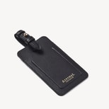 Luggage Tag in Black Soft Saffiano from Aspinal of London