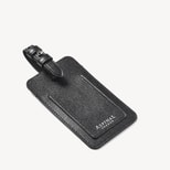 Luggage Tag in Black Saffiano from Aspinal of London