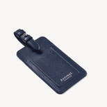 Luggage Tag in Navy Saffiano from Aspinal of London