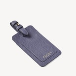 Luggage Tag in Dusky Blue Pebble from Aspinal of London