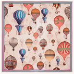 Up Up & Away Silk Scarf in Neutral Pure Silk from Aspinal of London