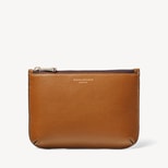 Medium Ella Pouch in Smooth Tan from Aspinal of London