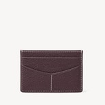 Hudson Slim Credit Card Holder in Wine Milled Pebble from Aspinal of London