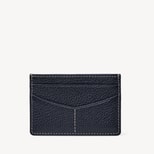 Hudson Slim Credit Card Holder in Classic Navy Milled Pebble from Aspinal of London