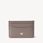 Slim Credit Card Holder in Warm Grey Pebble from Aspinal of London