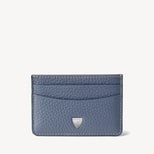 Slim Credit Card Holder in Heritage Blue Pebble from Aspinal of London