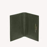 Double Fold Credit Card Holder in Evergreen Pebble from Aspinal of London