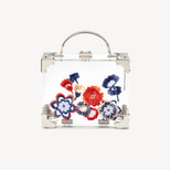 The Trunk in Transparent Acrylic with Hand-Embroidered Flowers from Aspinal of London