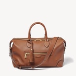 Hudson Bag in Tan Milled Pebble from Aspinal of London