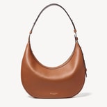 Soho Large Crescent in Tan Milled Pebble from Aspinal of London