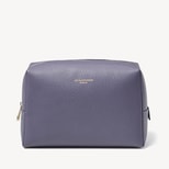 London Toiletry Bag in Dusky Blue Pebble from Aspinal of London
