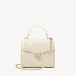 Midi Mayfair® in Ivory Patent Croc from Aspinal of London