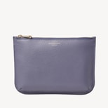 Large Ella Pouch in Dusky Blue Pebble from Aspinal of London