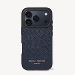 iPhone 18 Pro Case in Navy Pebble from Aspinal of London